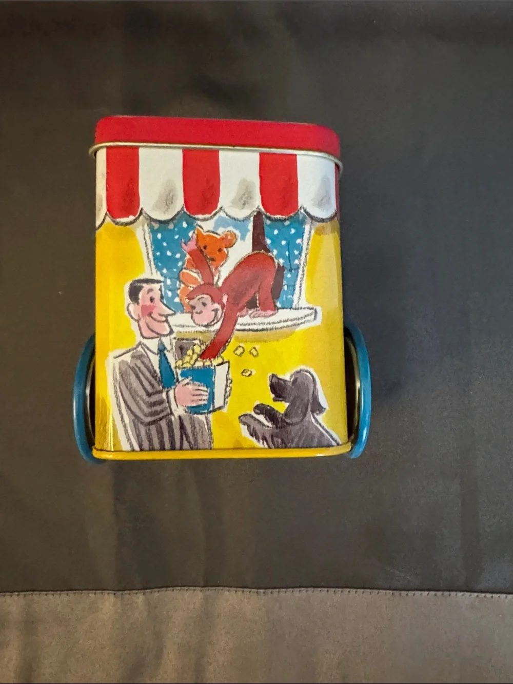 Curious George Circus Tin Toy Box - Yellow & Red